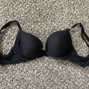 black lace push up bra